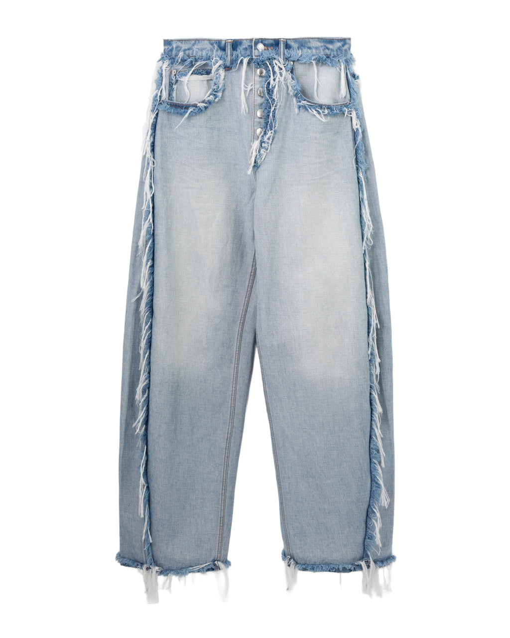 Embossed logo inverted oversized jeans