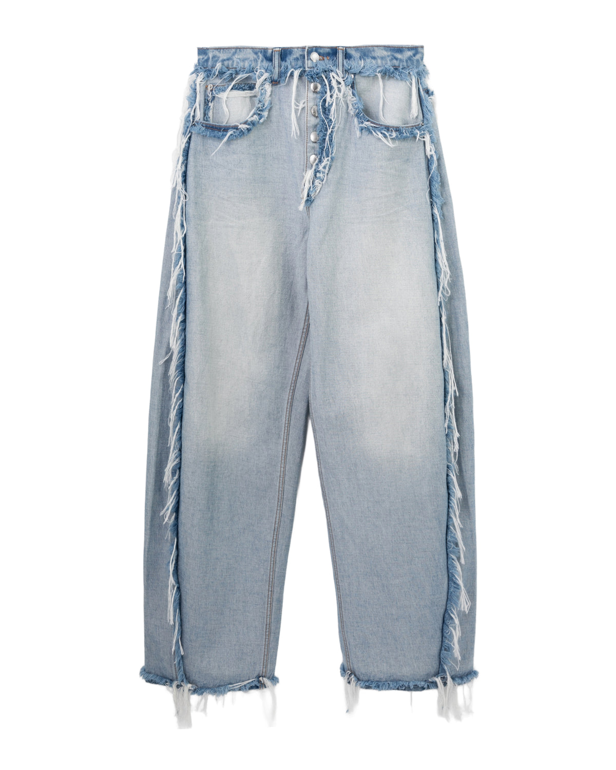 Embossed logo inverted oversized jeans