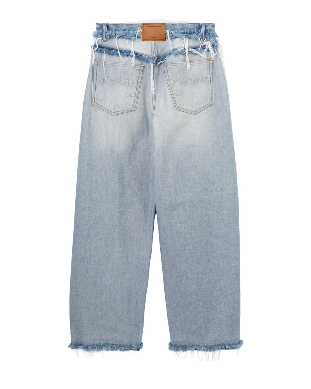 Embossed logo inverted oversized jeans