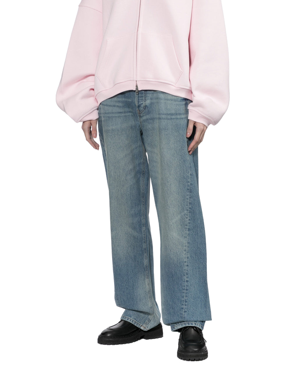 High rise wide-leg jeans