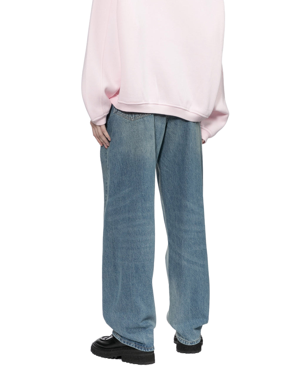 High rise wide-leg jeans