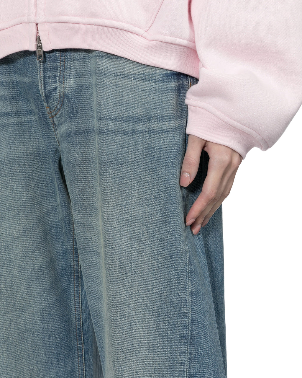 High rise wide-leg jeans