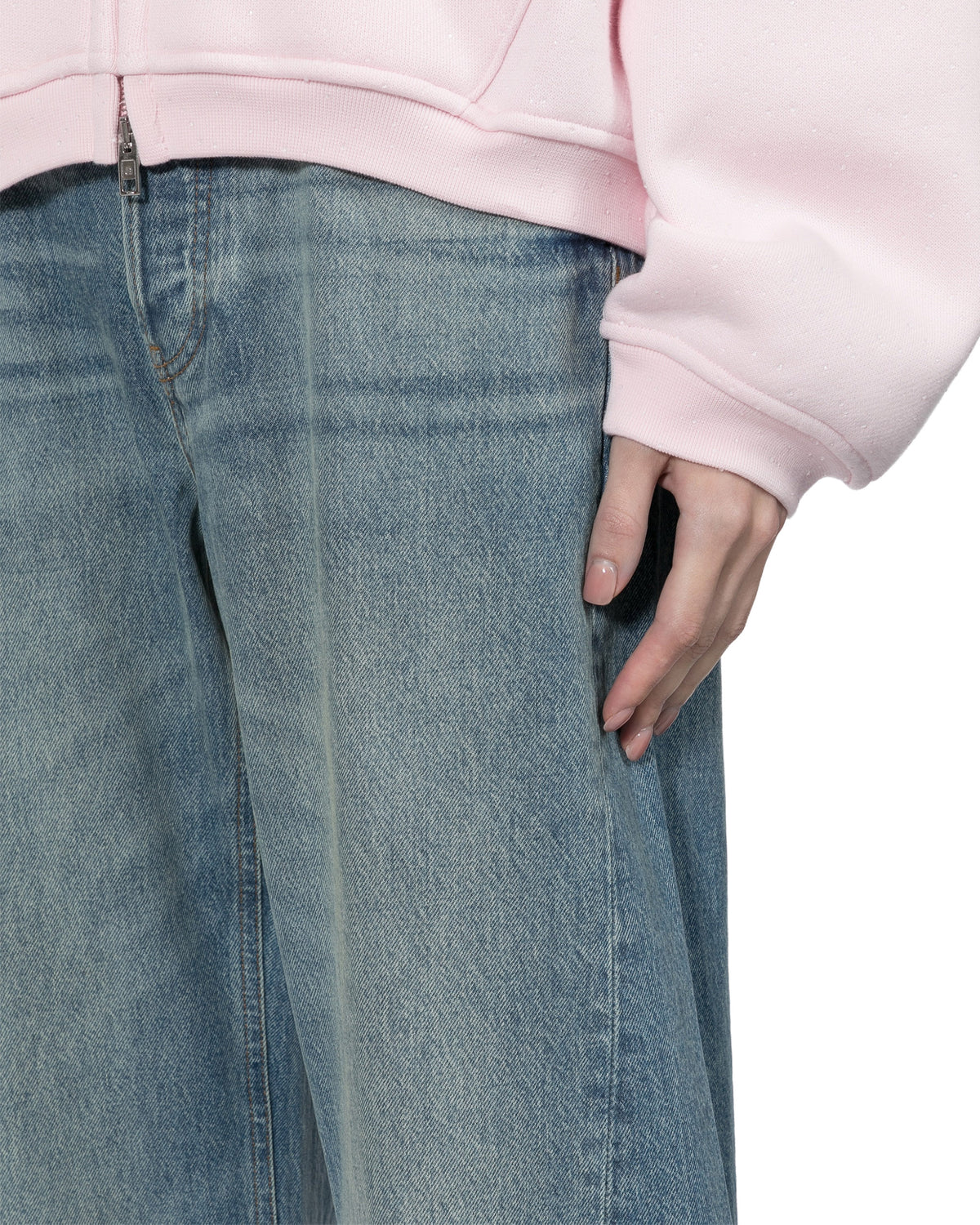 High rise wide-leg jeans