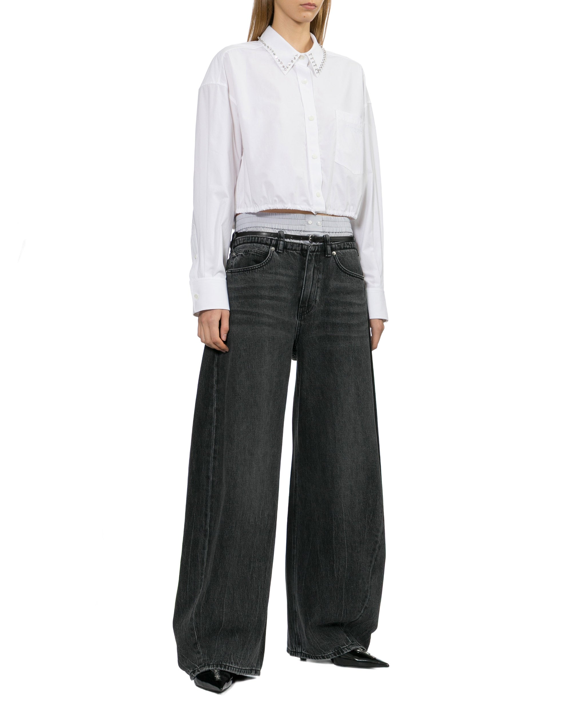 Double waistband jeans