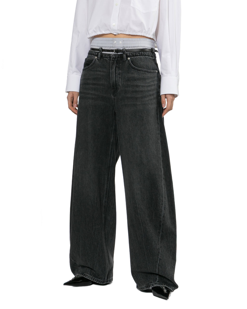 Double waistband jeans