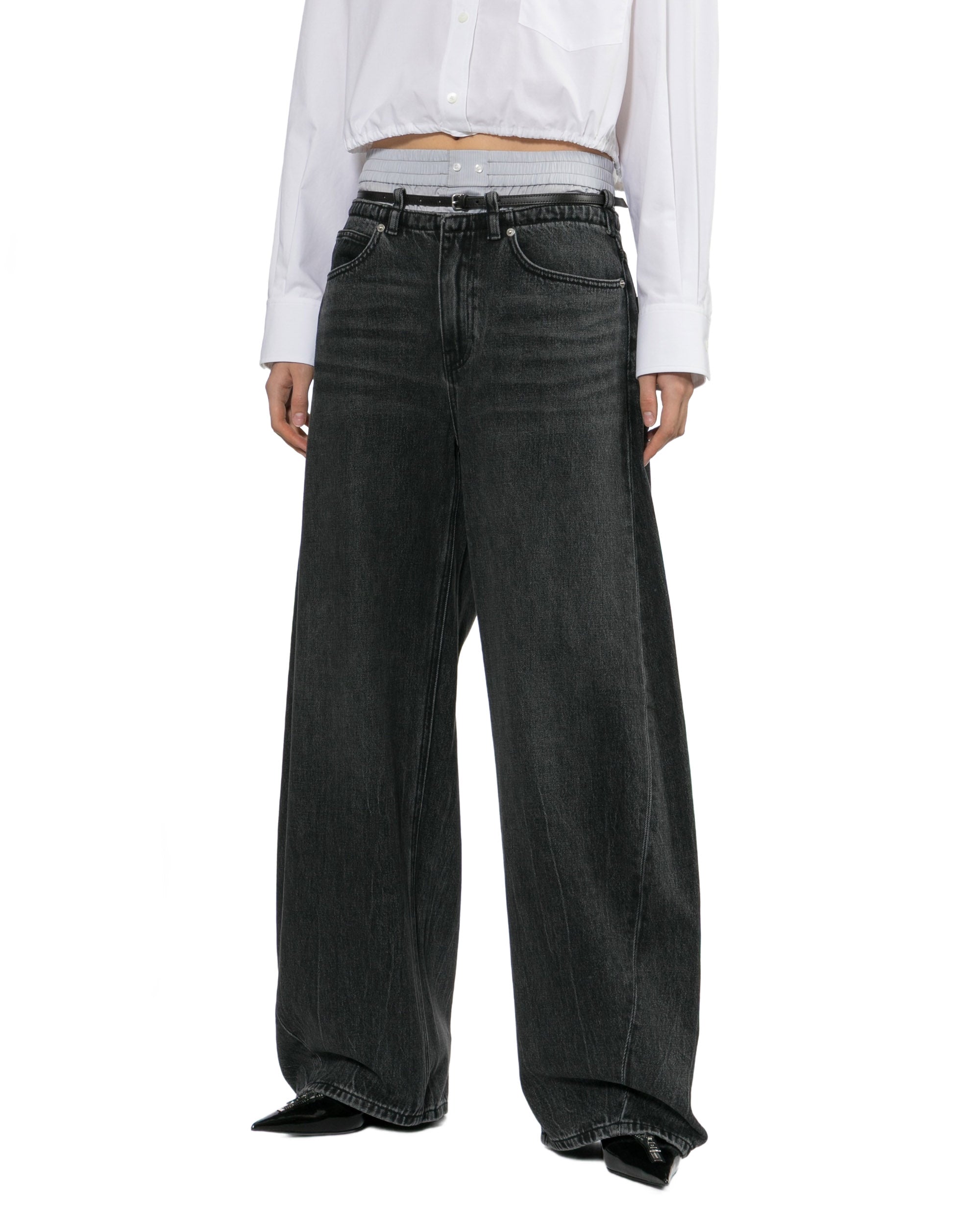 Double waistband jeans