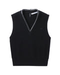 V-neck knit vest