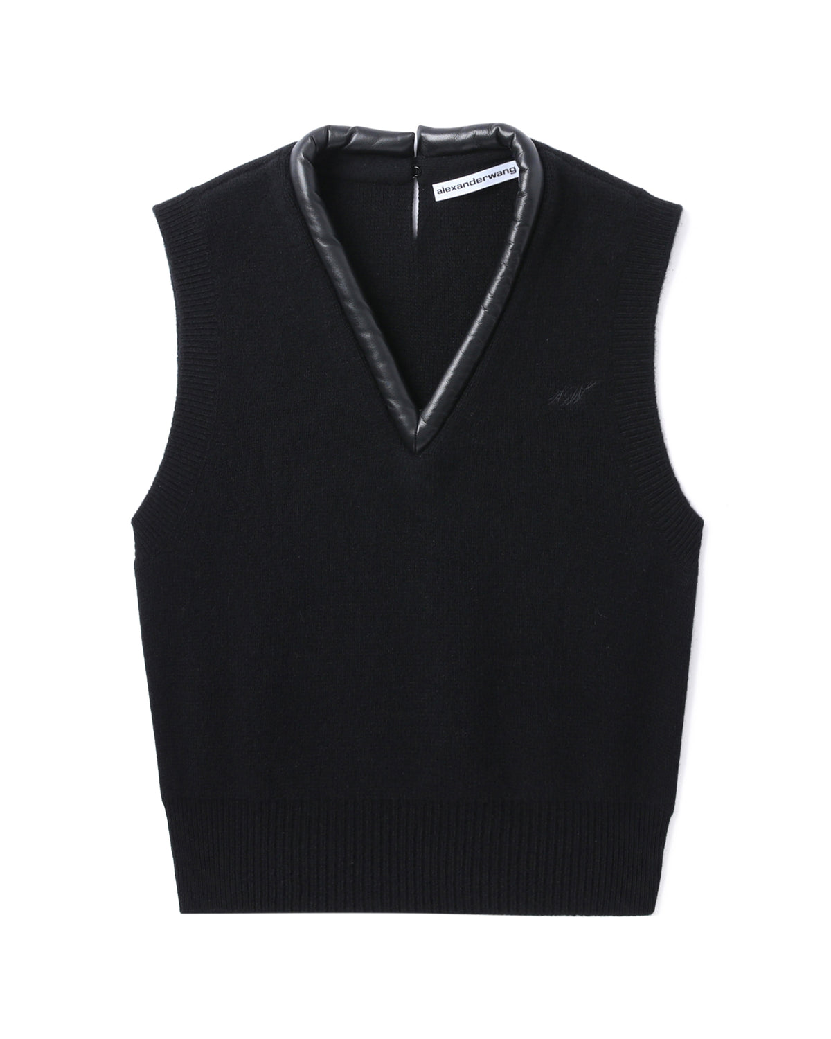 V-neck knit vest