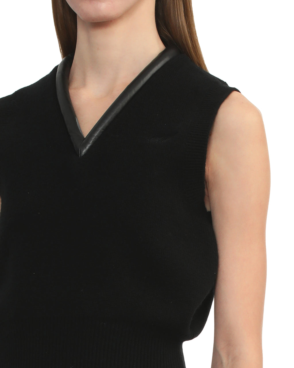 V-neck knit vest