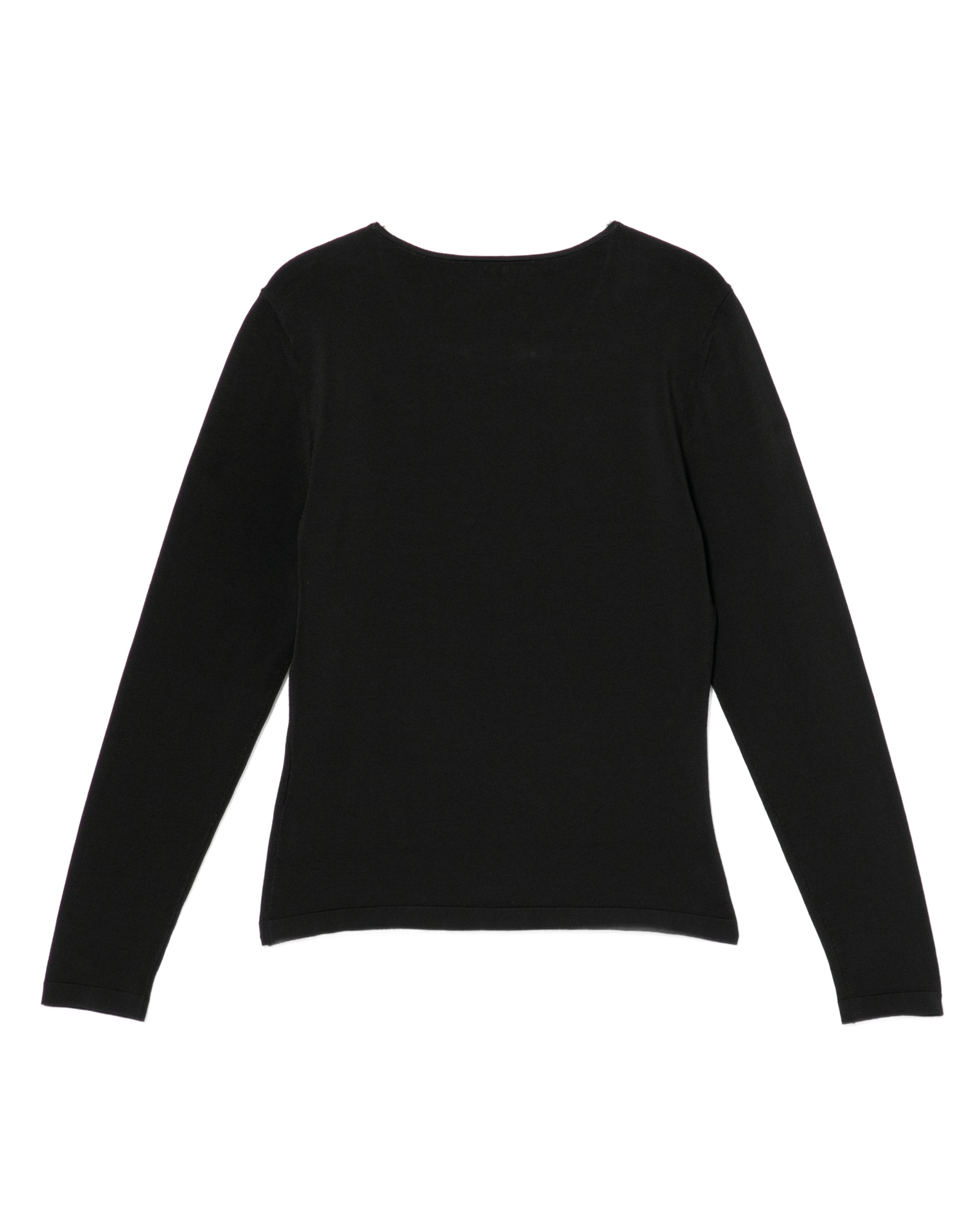Metal logo knit top