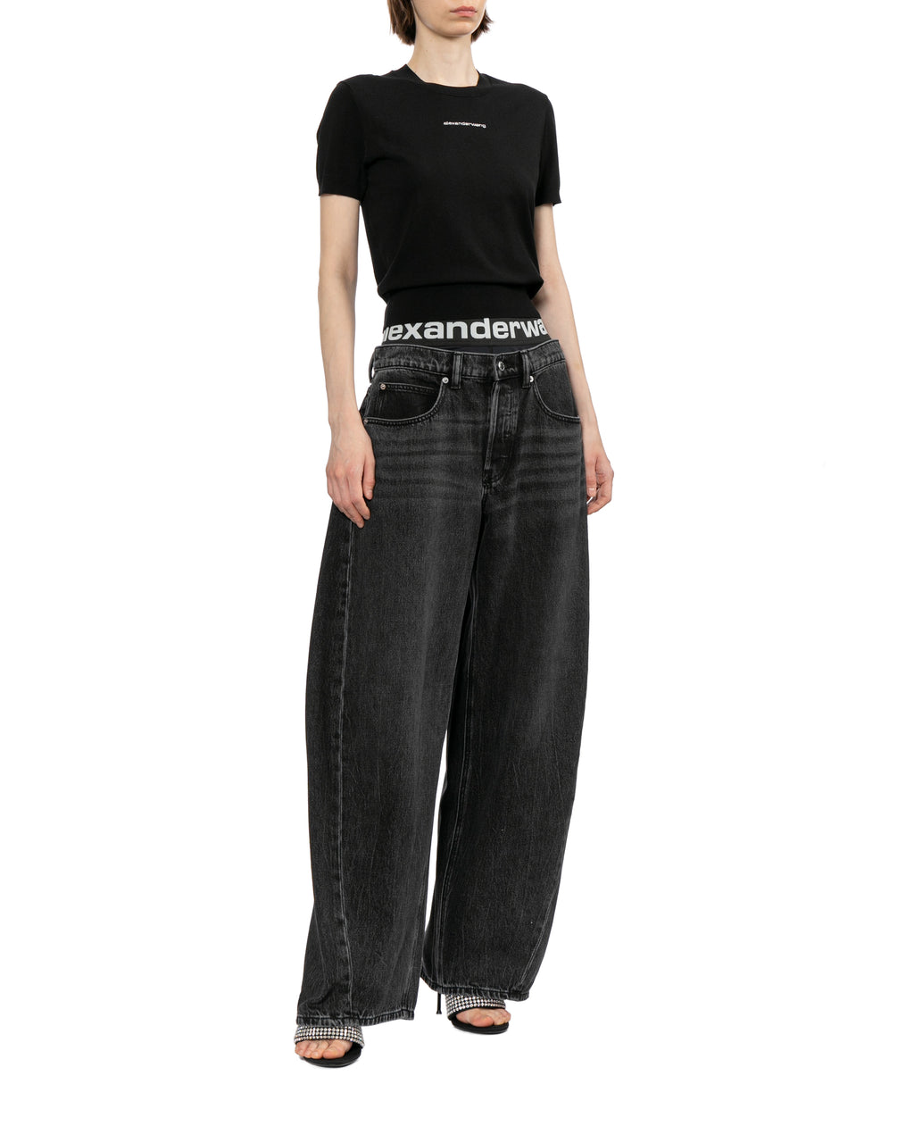 Logo knit top