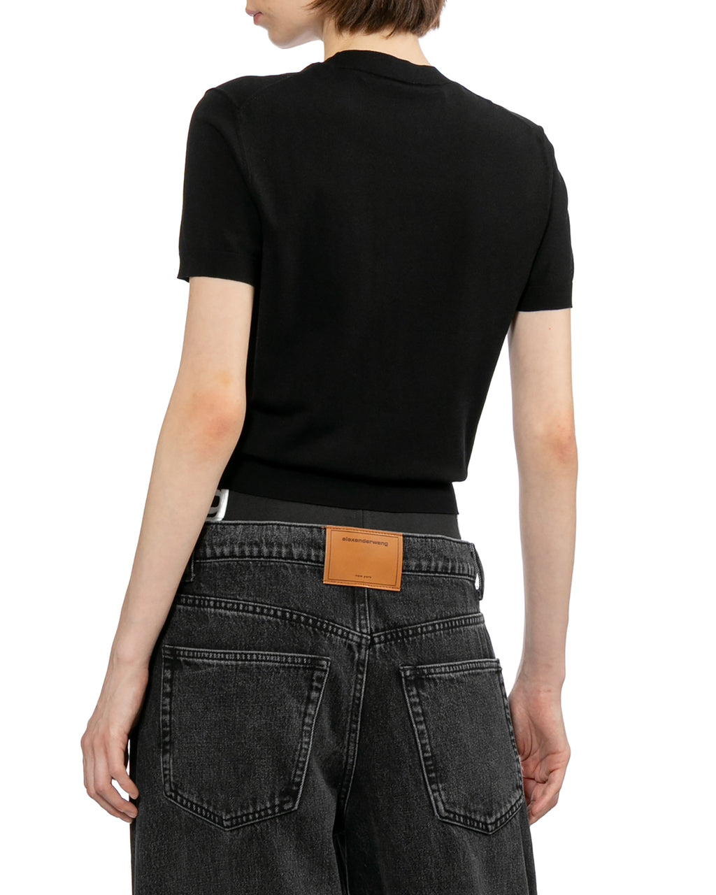 Logo knit top