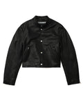 Cropped leather jacket