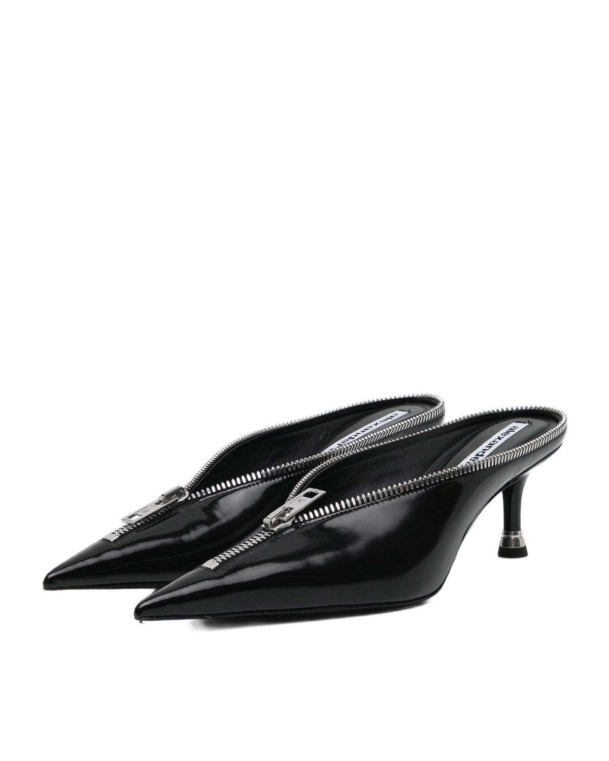 Akila pointed-toe zip mules
