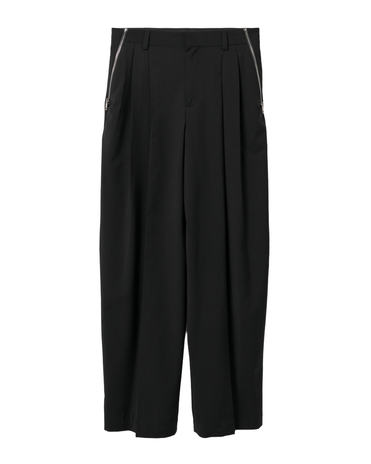 Zip-detail pants