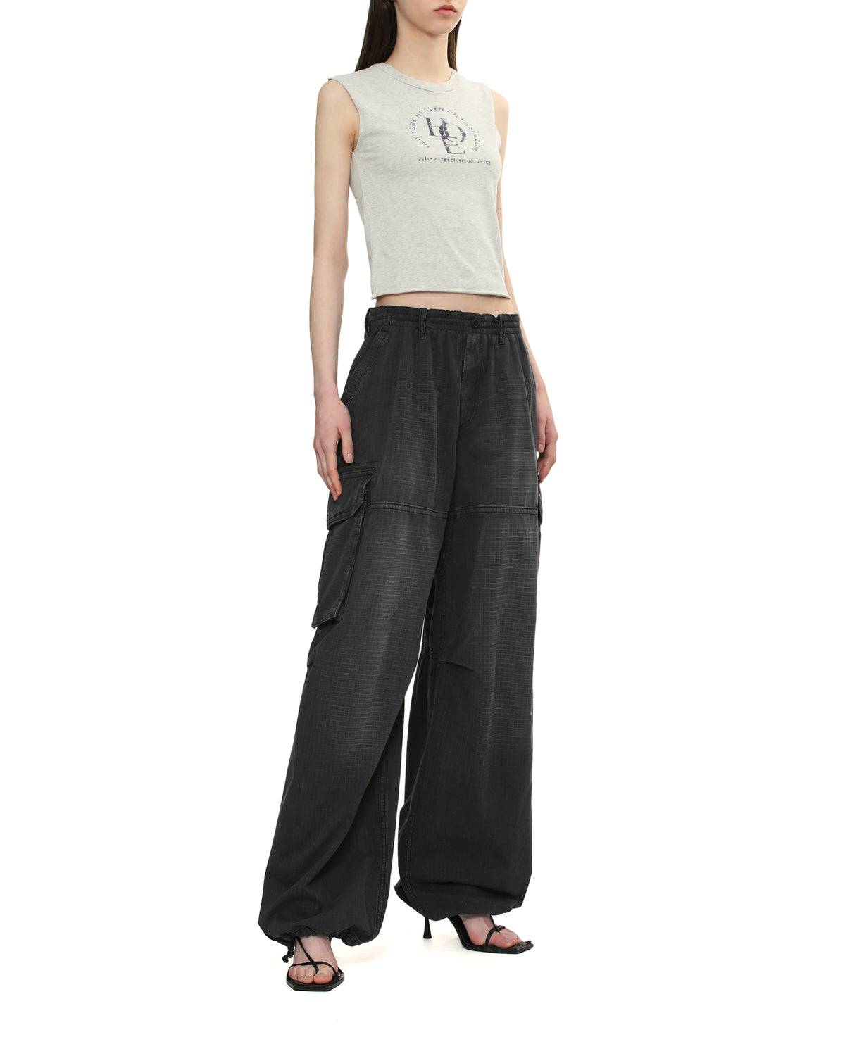 Pre-styled ripstop cargo pants