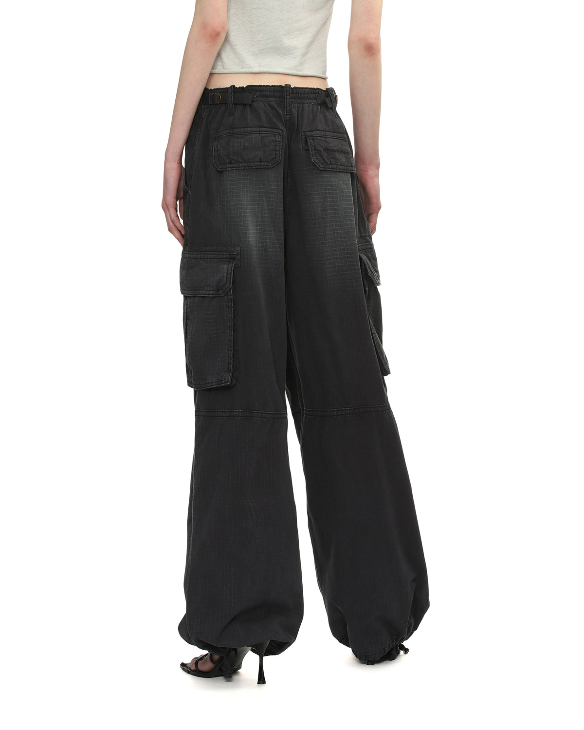 Pre-styled ripstop cargo pants
