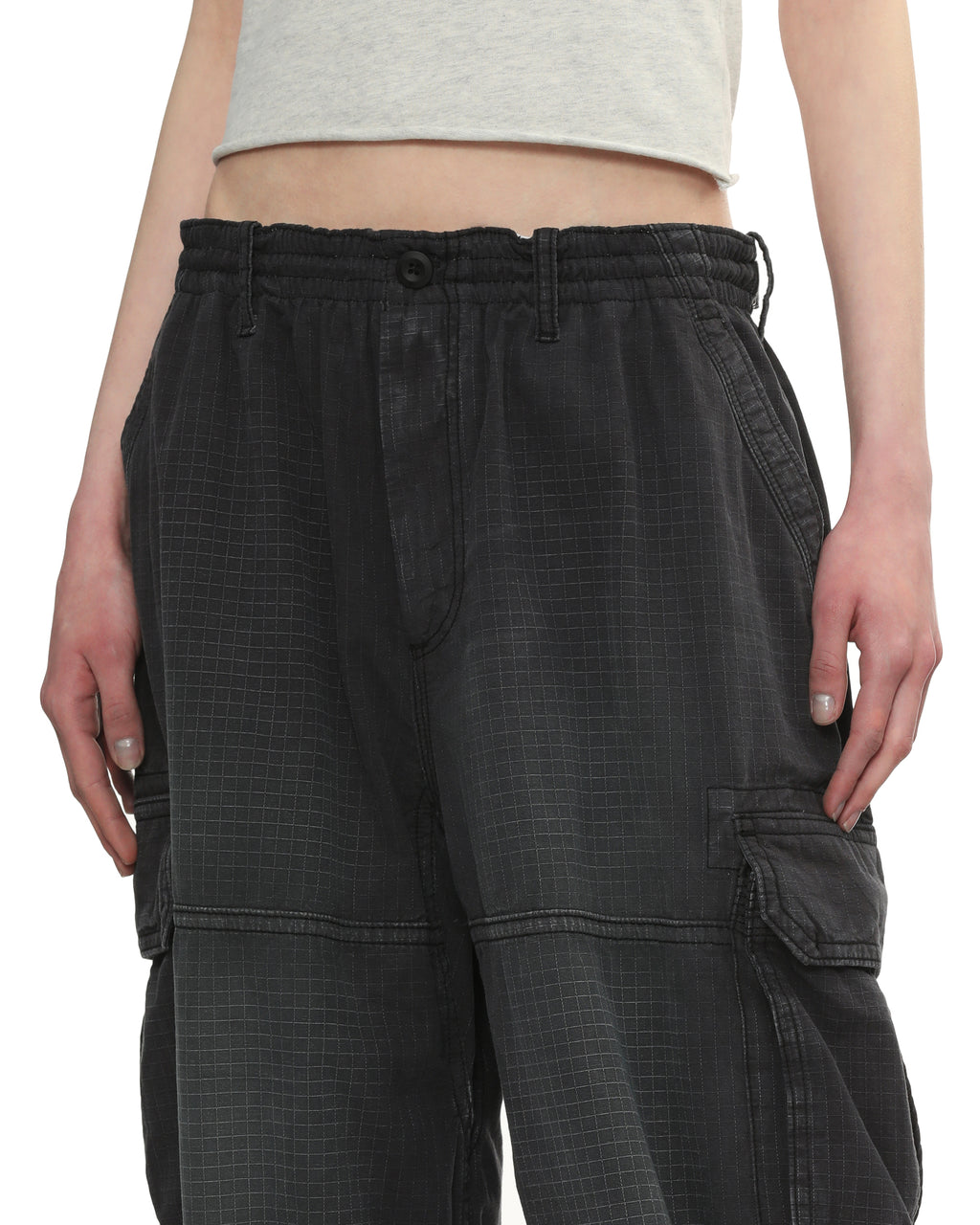 Pre-styled ripstop cargo pants