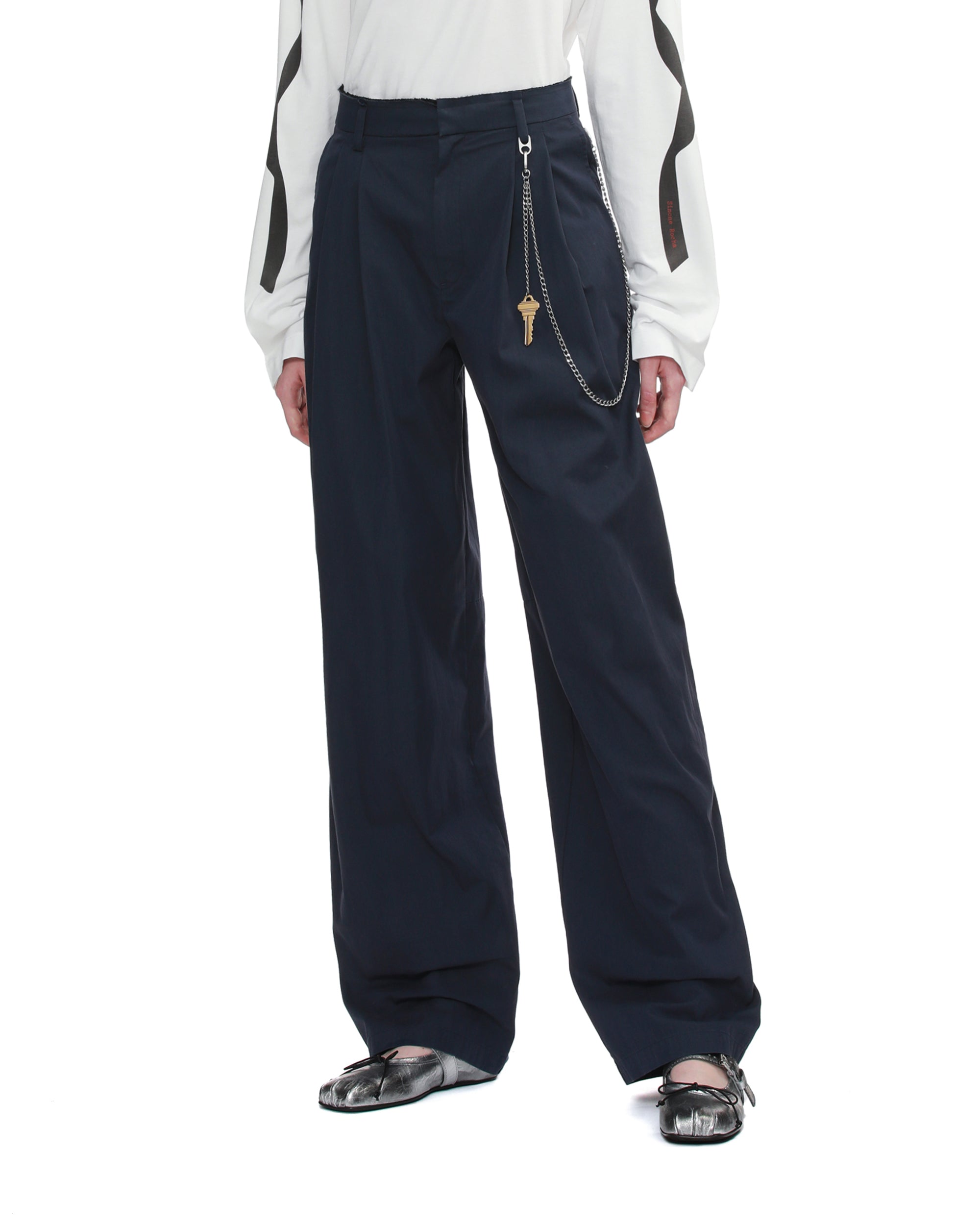 Chain-detail pants
