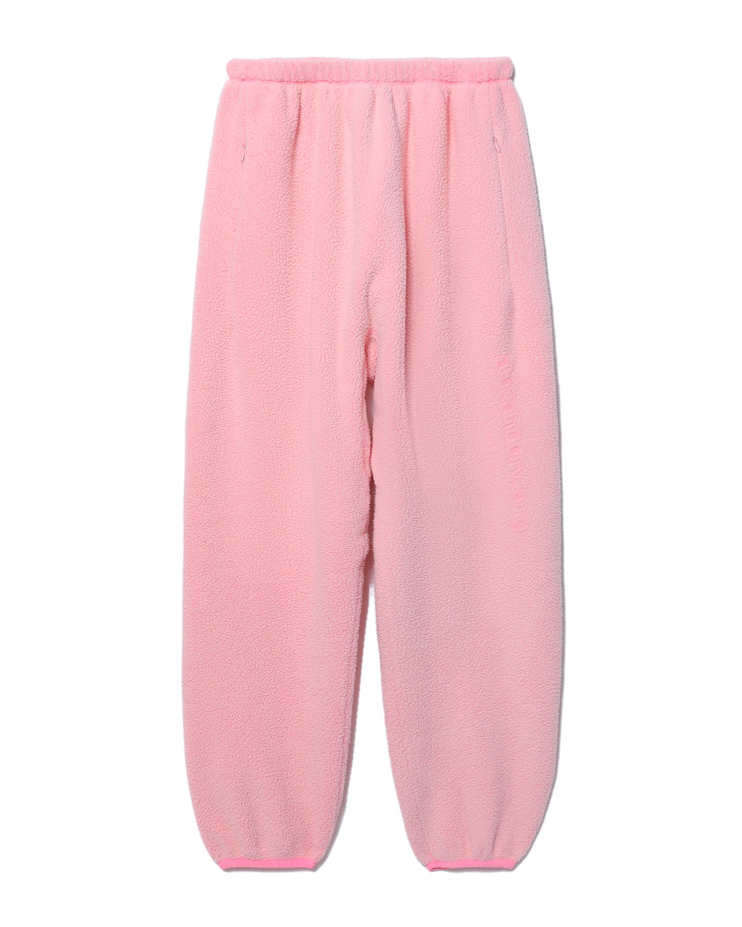Embossed logo teddy fleece sweatpants