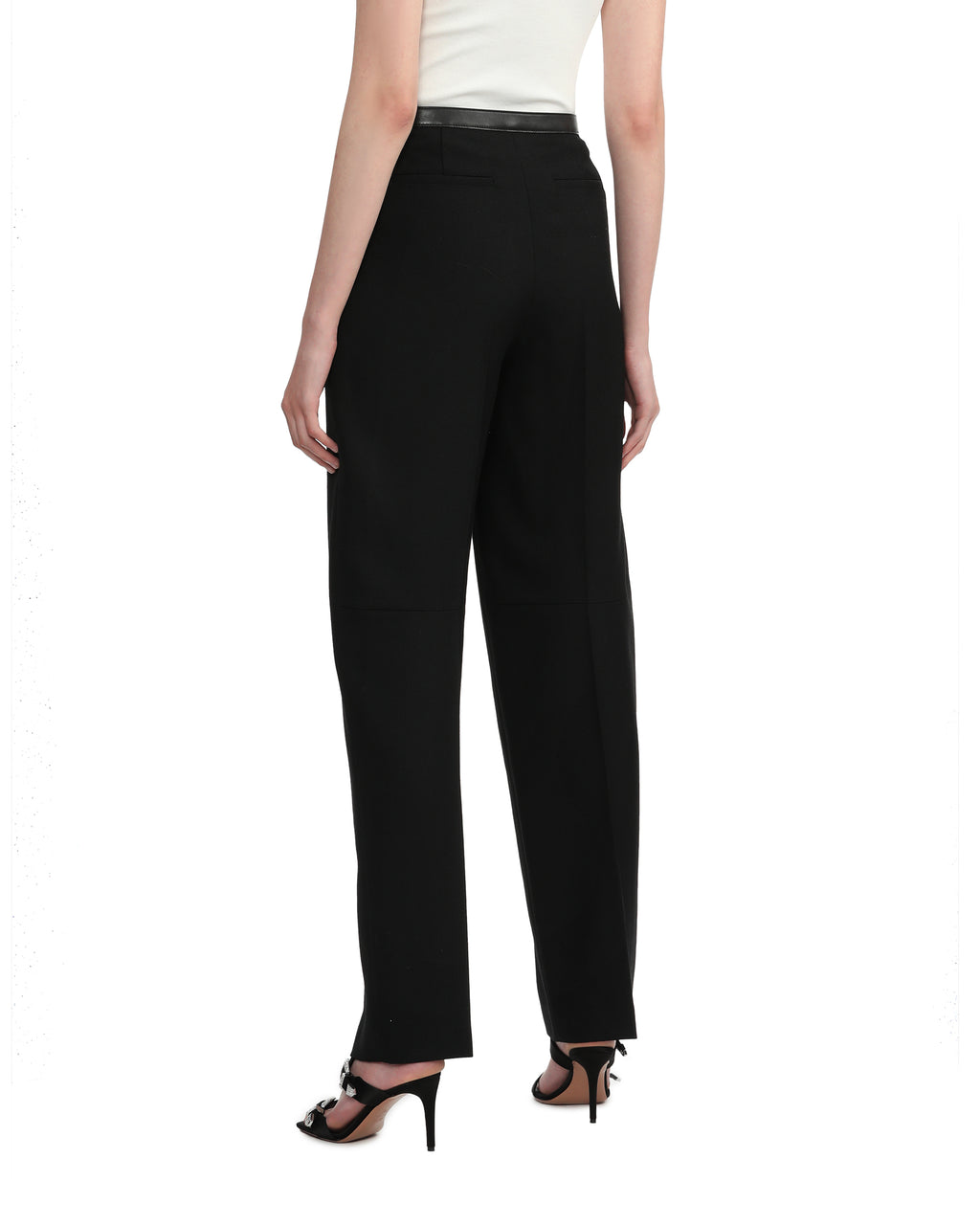 Belted wide leg pants