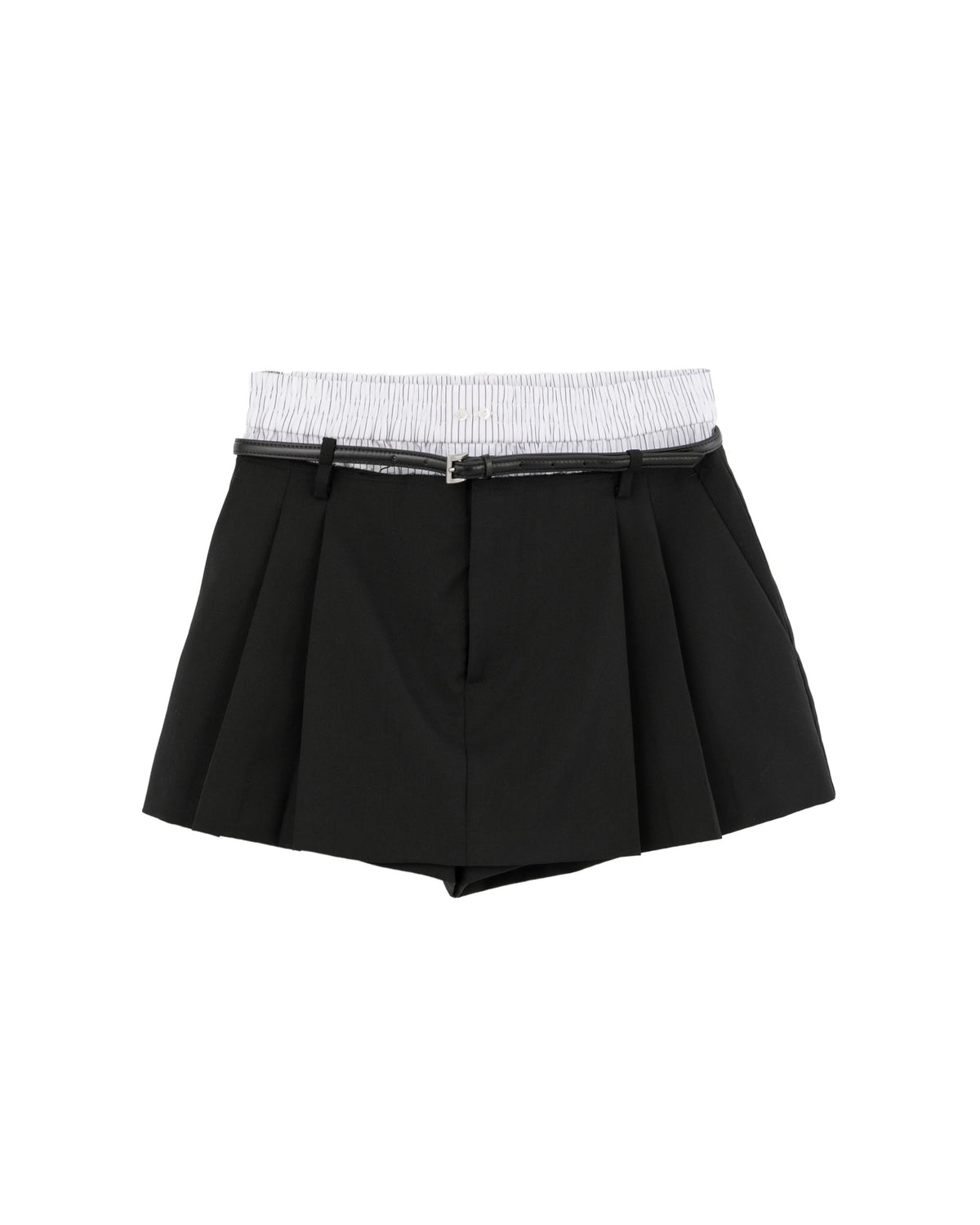 Layered boxer tailored shorts