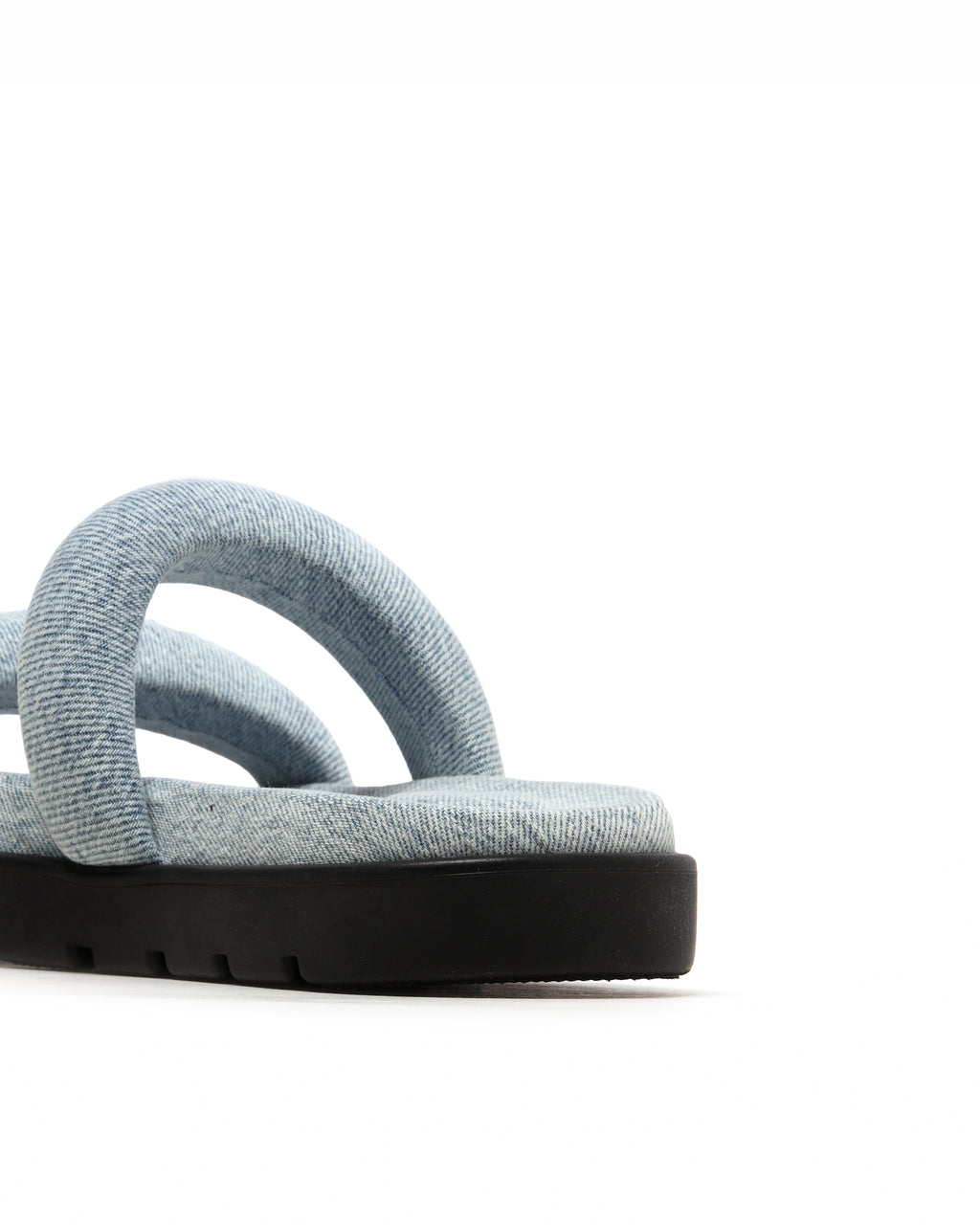 Denim flatform sandals