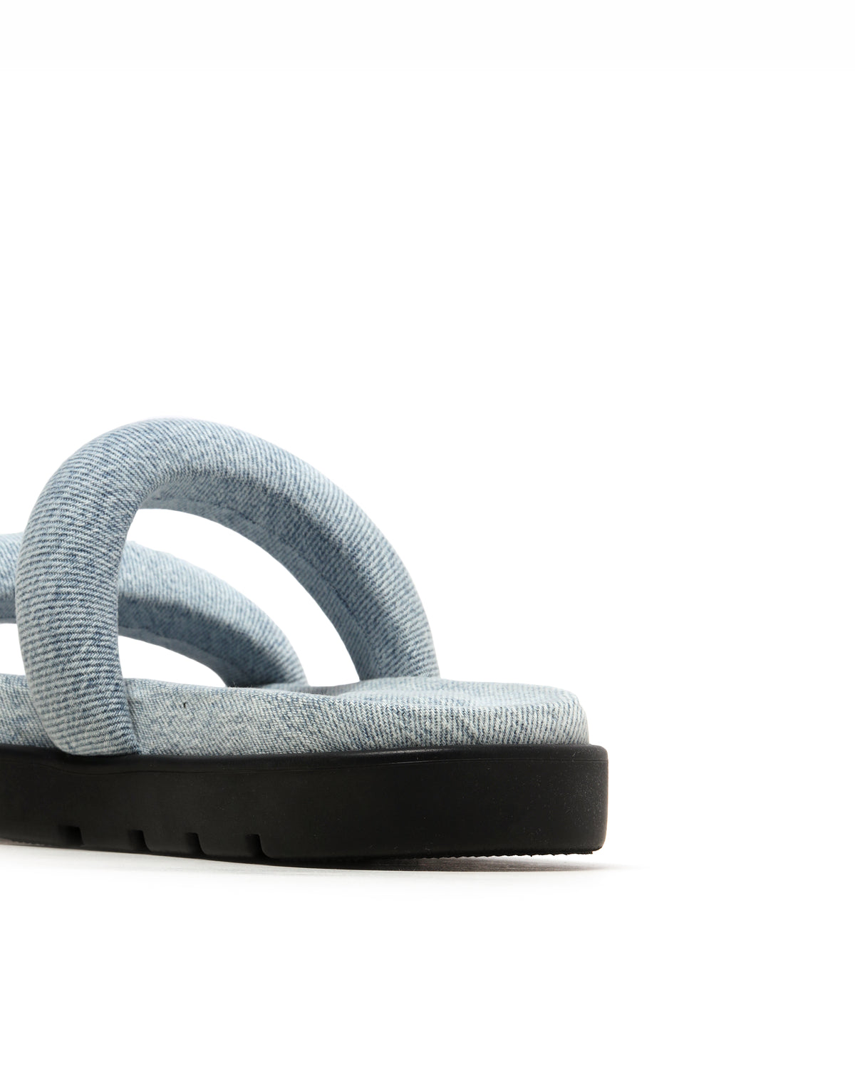 Denim flatform sandals