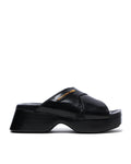Float criss-cross platform sandals