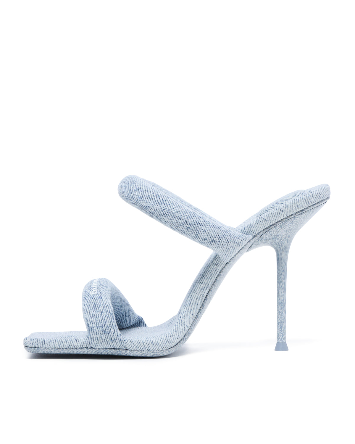 Heeled denim sandals