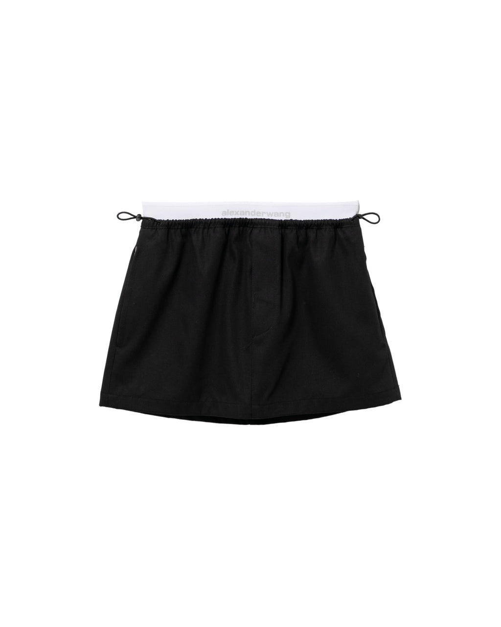 Logo elastic mid-rise skirt