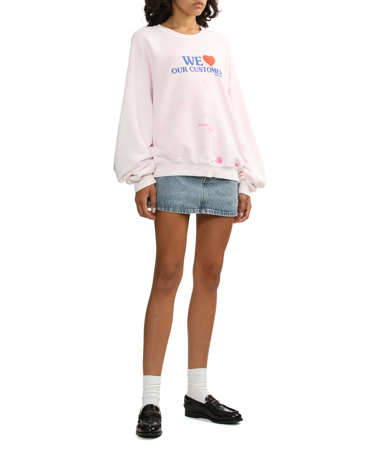 Denim mini skirt
