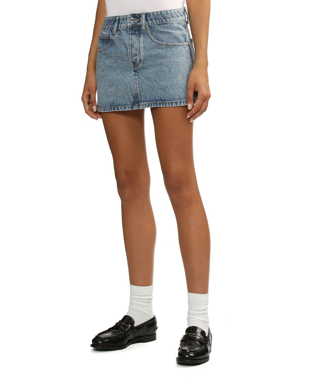 Denim mini skirt
