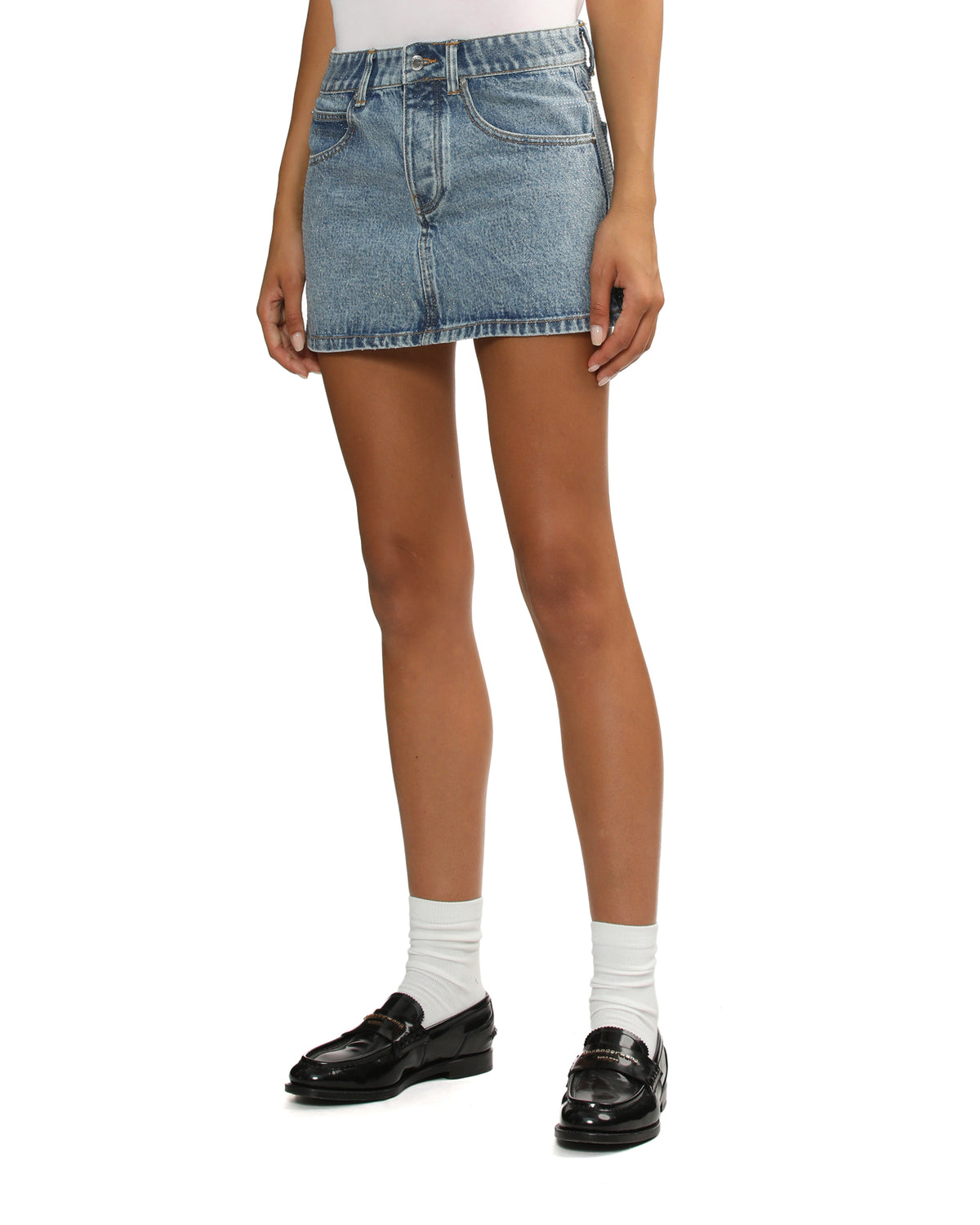 Denim mini skirt