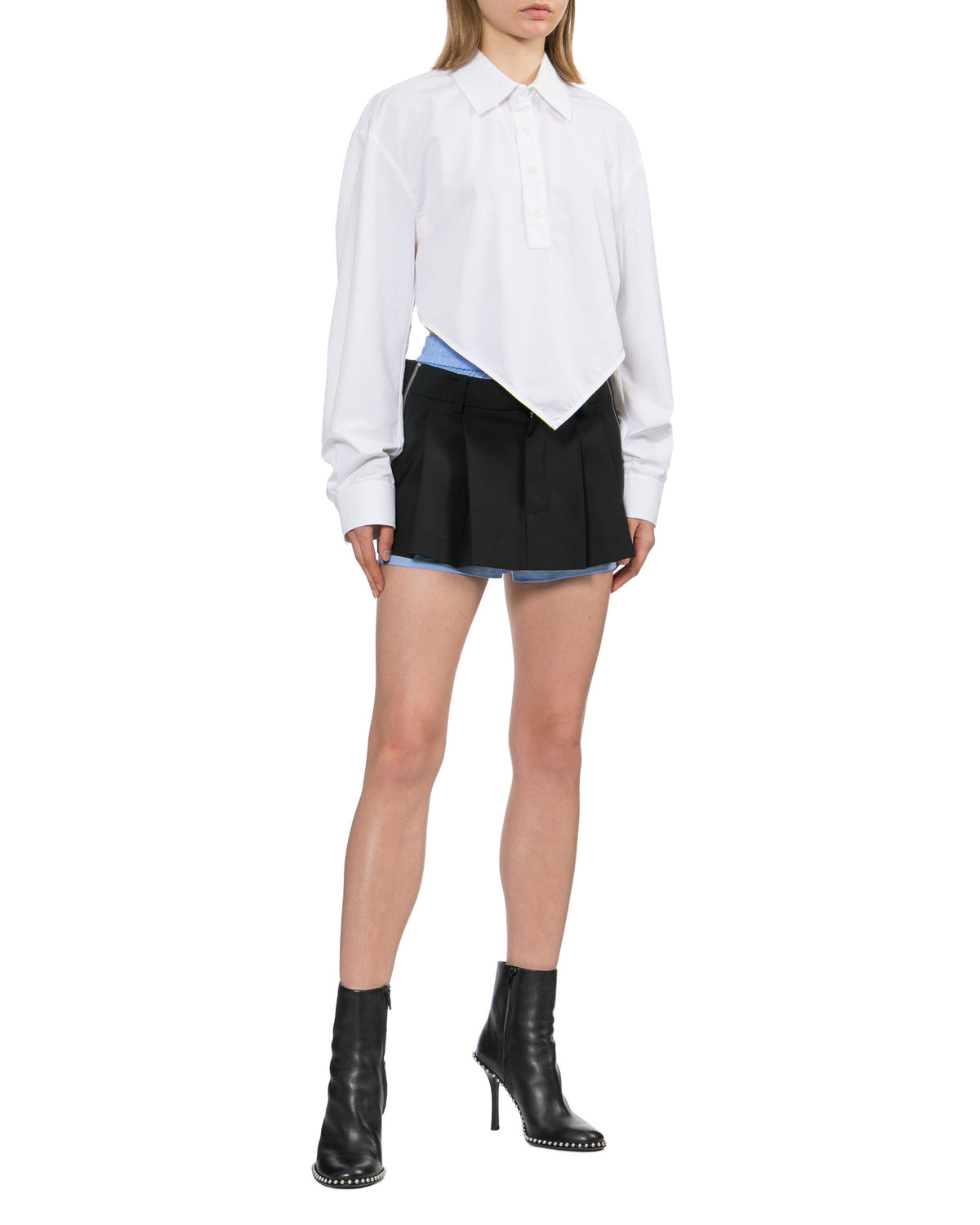 Pleated shorts