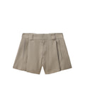 Box-pleated workwear-inspired shorts