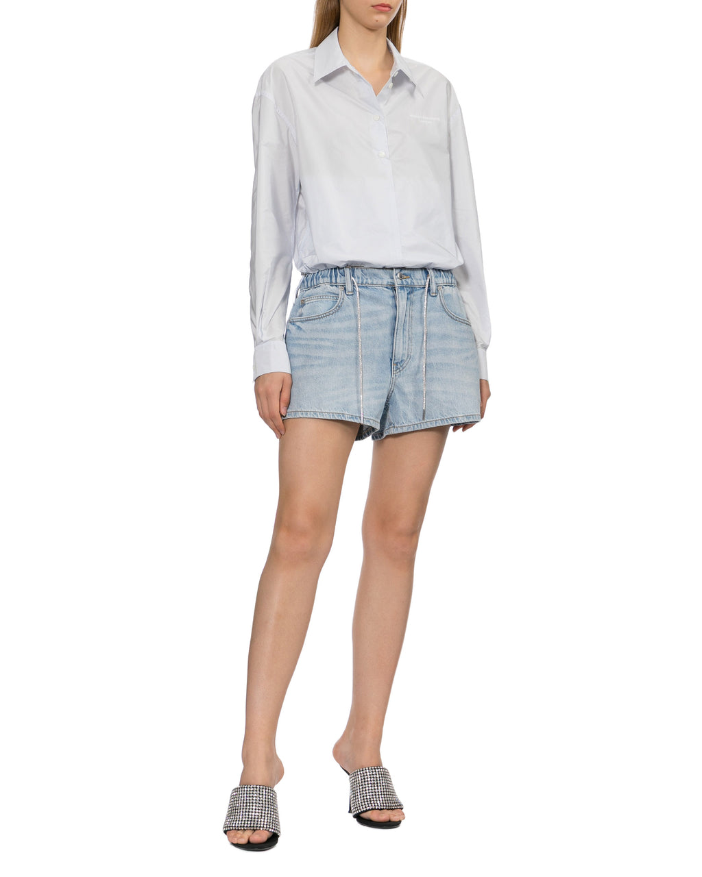 Crystal drawcord shorts