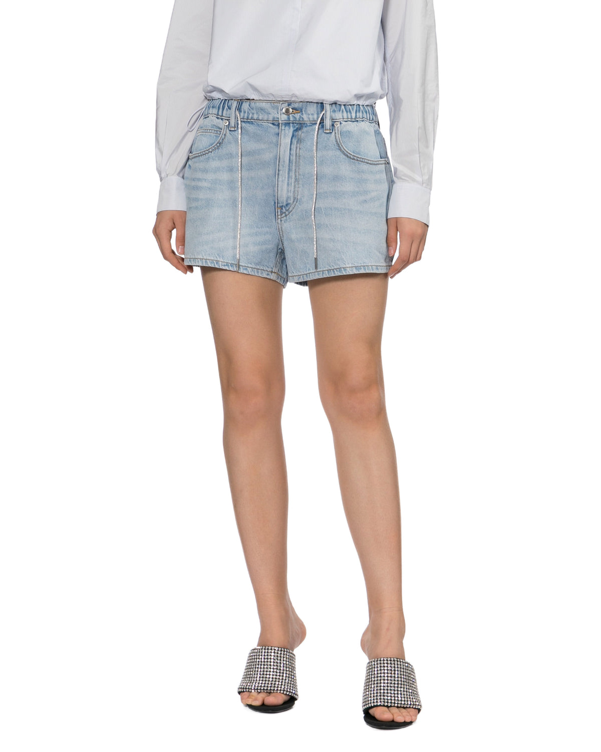 Crystal drawcord shorts
