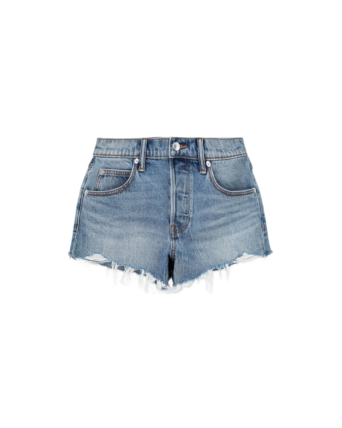 Embellished denim shorts