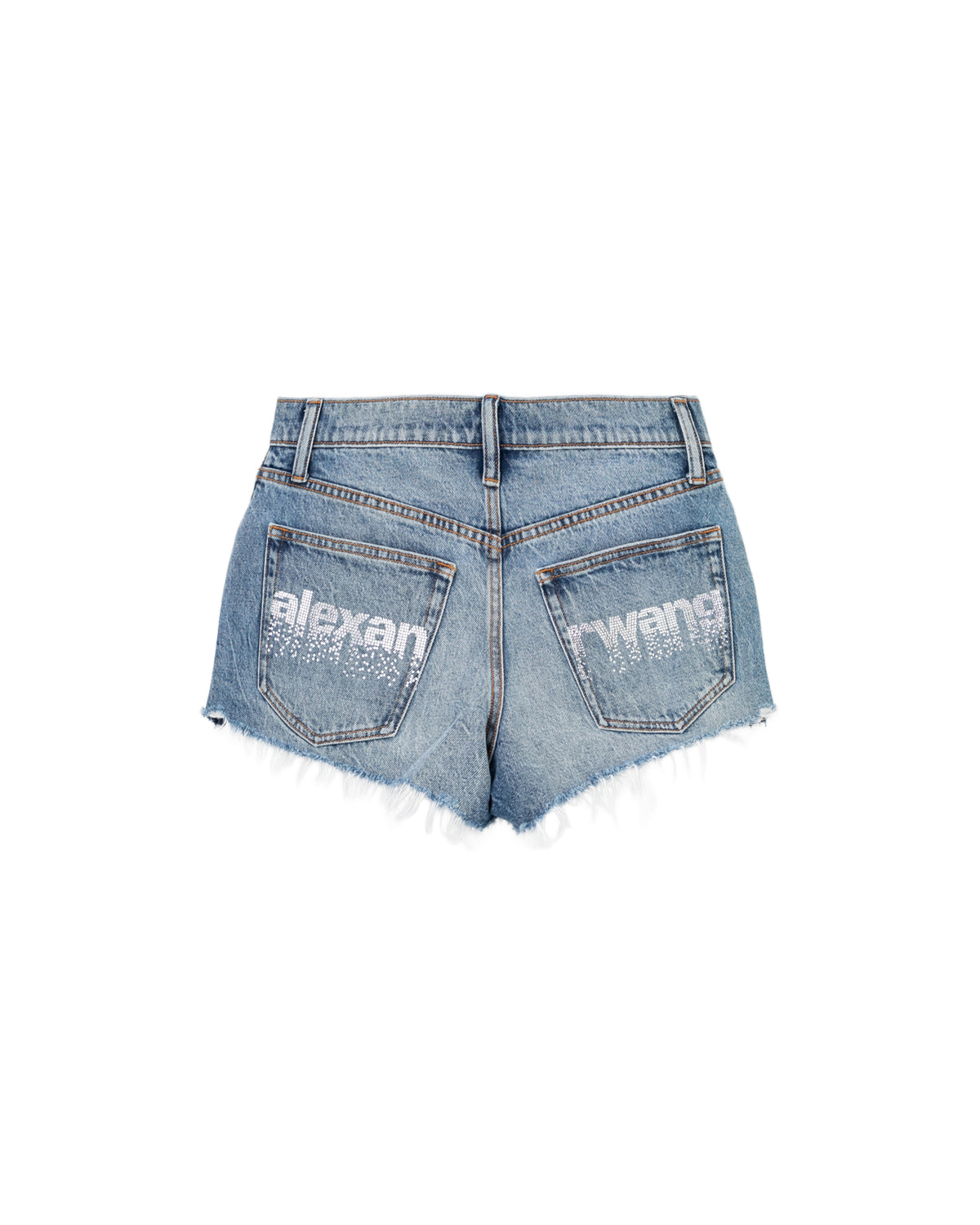 Embellished denim shorts