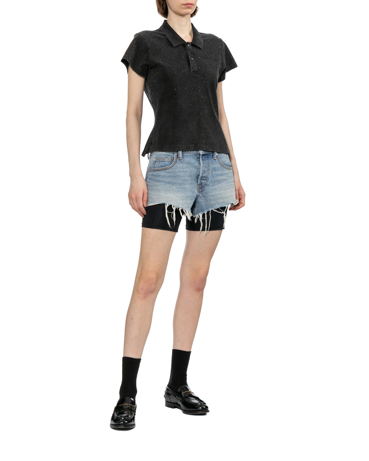 Pre-styled relaxed logo bike shorts