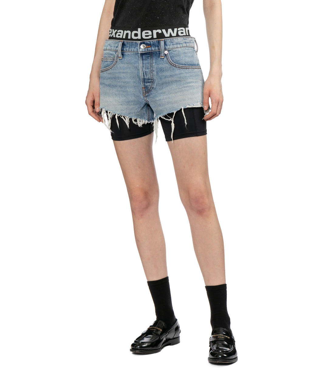 Pre-styled relaxed logo bike shorts