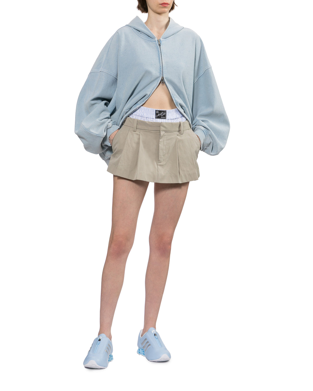 Pleated shorts