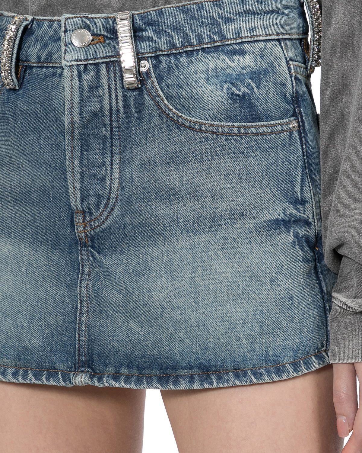 Denim mini skirt