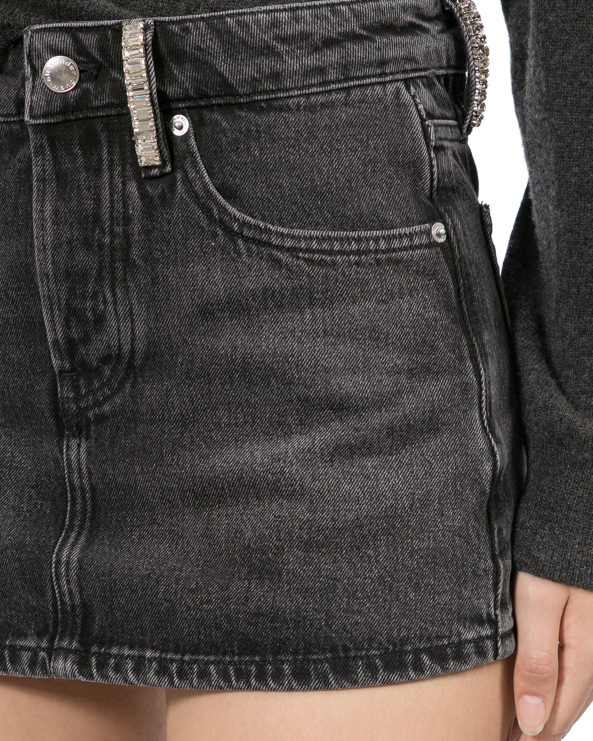 Denim mini skirt