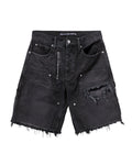 Ripped denim shorts