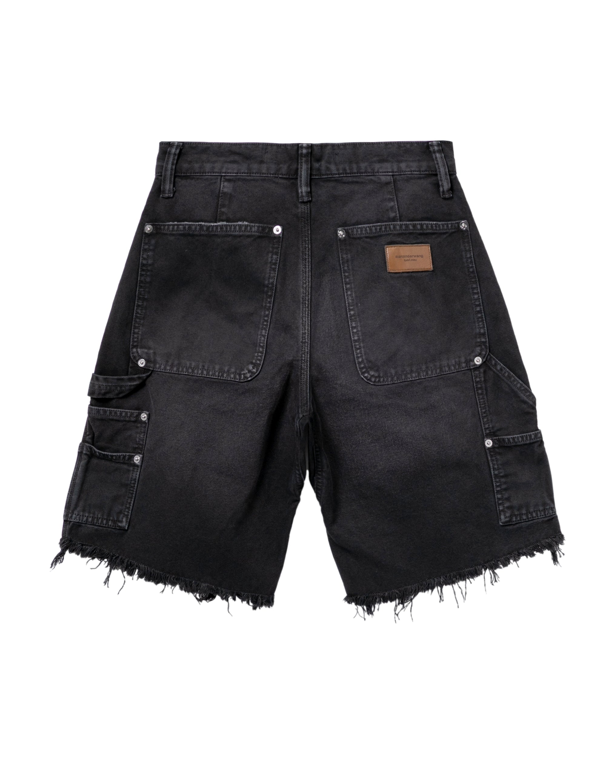 Ripped denim shorts