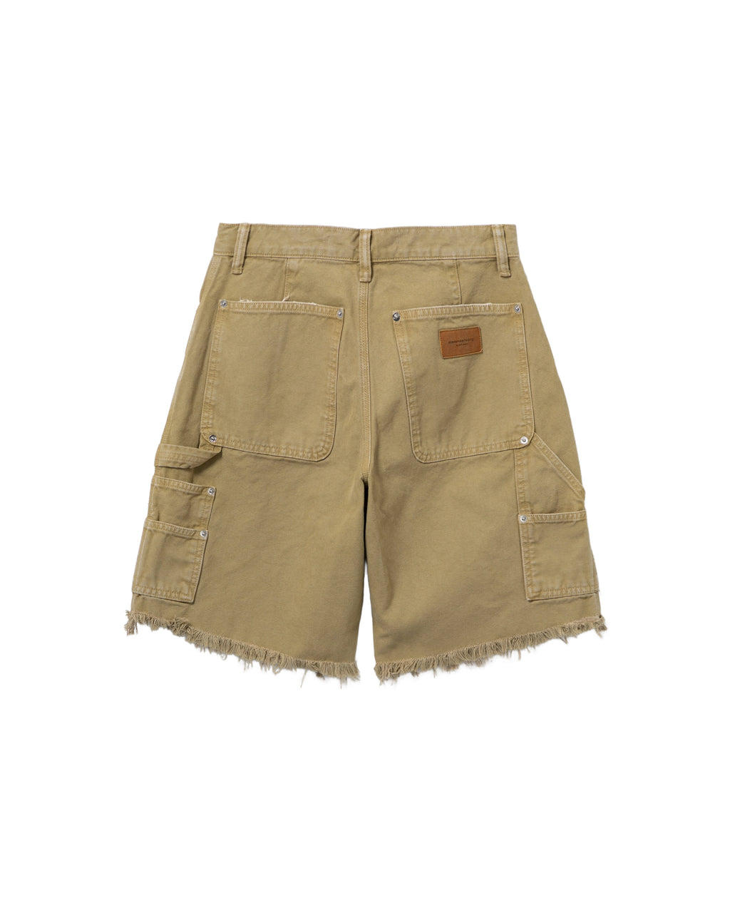 Distressed denim jorts