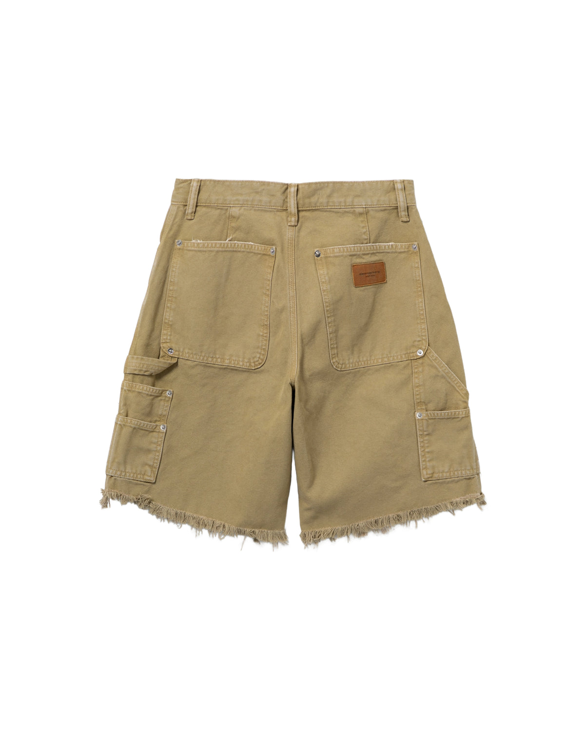 Distressed denim jorts