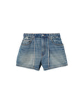 Drawstring denim shorts